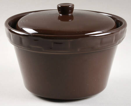 Woven Traditions Chocolate 1 Qt Round Covered Casserole
