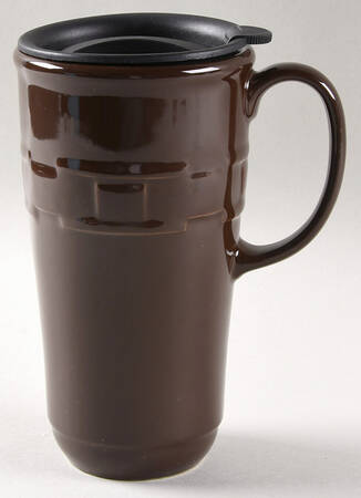 Woven Traditions Chocolate Travel Mug & Plastic Lid