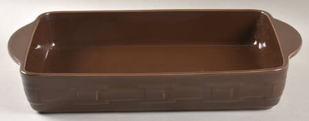 Woven Traditions Chocolate 16" Rectangular Baker
