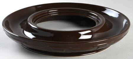 Woven Traditions Chocolate Round Cheese & Cracker Tray No Cutting Board