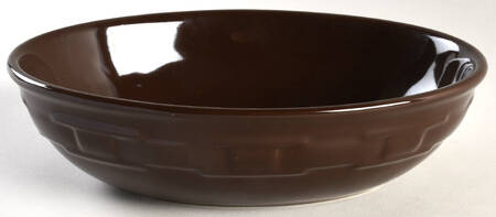 Woven Traditions Chocolate 9" Oval Vegetable Bowl