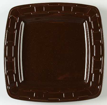 Woven Traditions Chocolate Square Dinner Plate