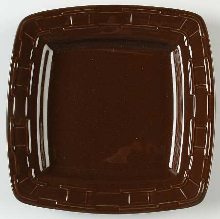 Woven Traditions Chocolate Square Luncheon Plate