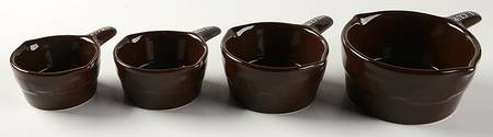 Woven Traditions Chocolate Measuring Cup Set (1 Cup,1/2 Cup,1/3 Cup,1/4 Cup)