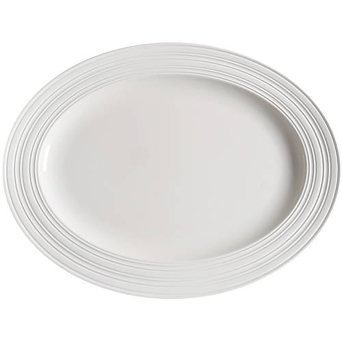 Fair Harbor White Truffle 16" Oval Serving Platter