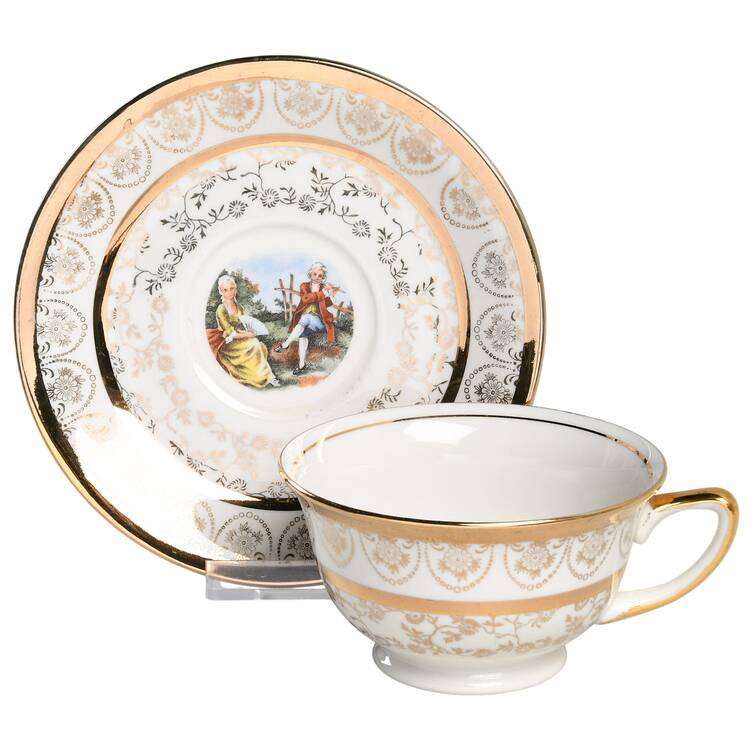 L1B1 Footed Cup & Saucer Set