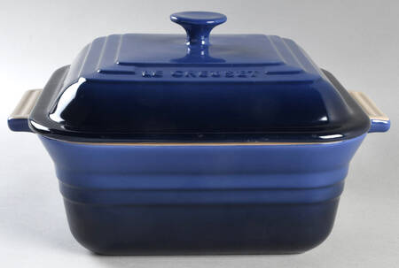 Indigo (Cobalt) 3 Quart Square Casserole with Ceramic Lid