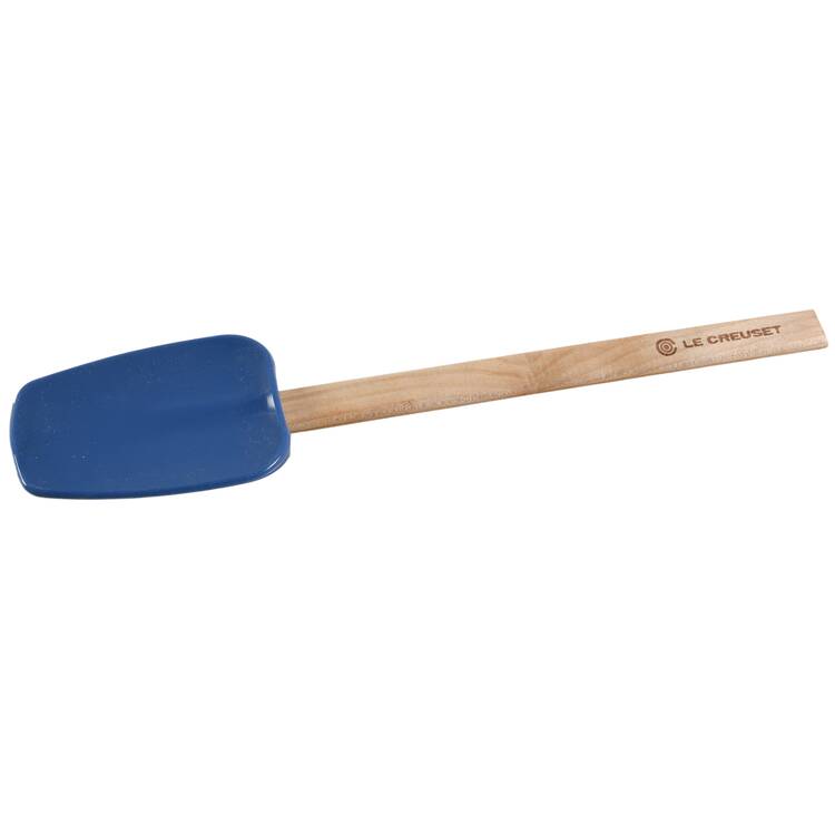 Indigo (Cobalt) Silicone & Wood Spatula Spoon