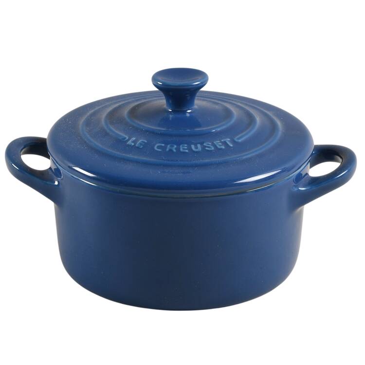 Indigo (Cobalt) 8 Oz Mini Round Cocotte & Lid