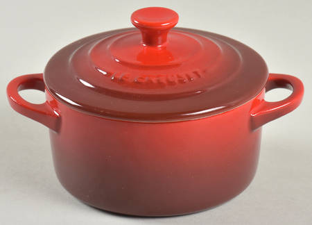 Cerise (Cherry) 8 Oz Mini Round Cocotte & Lid