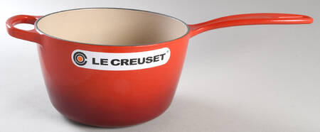 Cerise (Cherry) 2.25 Qt Cast Iron Saucepan No Lid