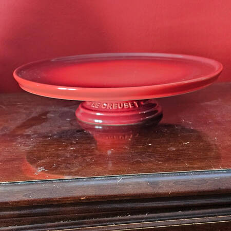 Cerise (Cherry) 11" Diameter Pedestal Cake Stand