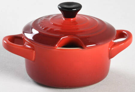 Cerise (Cherry) Condiment Pot & Lid