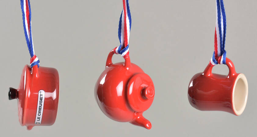 Cerise (Cherry) (Boxed Set of 3) Ornament
