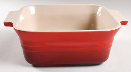 Cerise (Cherry) 3 Quart Square Casserole No Ceramic Lid