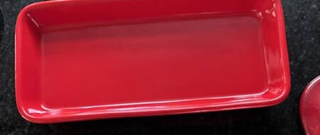 Cerise (Cherry) Rectangular Ramekin Tray