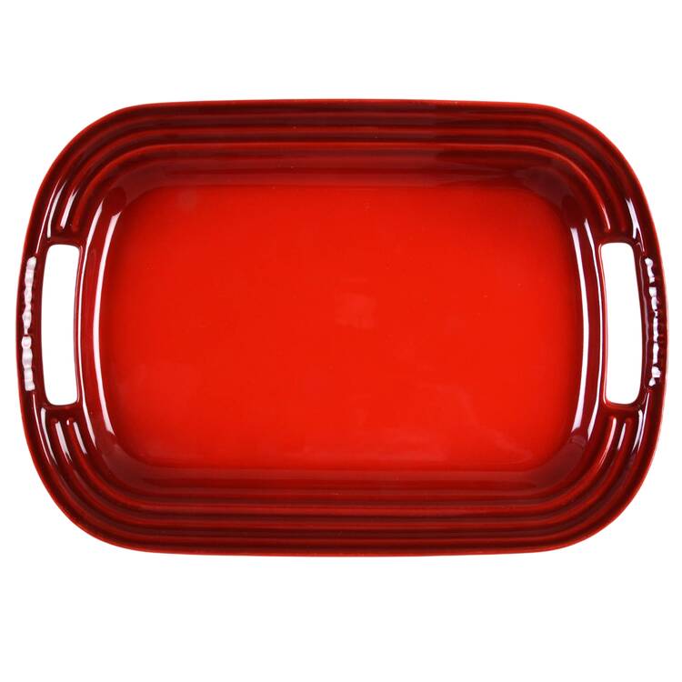 Cerise (Cherry) 14" Rectangular Serving Platter by Le Creuset