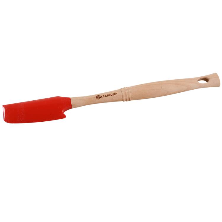 Cerise (Cherry) Silicone & Wood Small Spatula