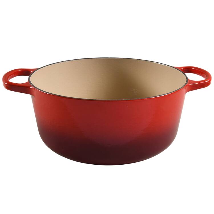 Cerise (Cherry) 5.5 Qt Cast Iron Dutch Oven No Lid