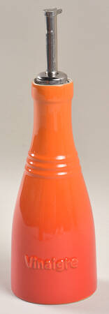 Flame (Volcanic Orange) Vinegar Jar & Drizzle Spout