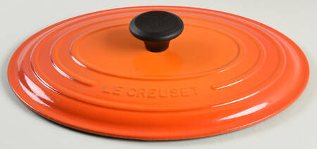 Flame (Volcanic Orange) Lid for 6.75 Qt Cast Iron Oval Dutch Oven