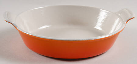 Flame (Volcanic Orange) 8" Augratin by Le Creuset