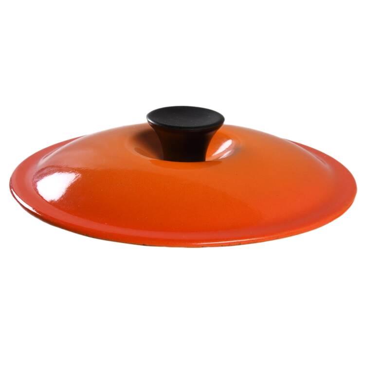 Flame (Volcanic Orange) Lid for 1 Qt Cast Iron Saucepan