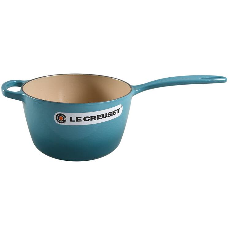 Caribbean Teal 2.25 Qt Cast Iron Saucepan No Lid
