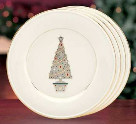 Jeweled Christmas Accent Dinner Plate