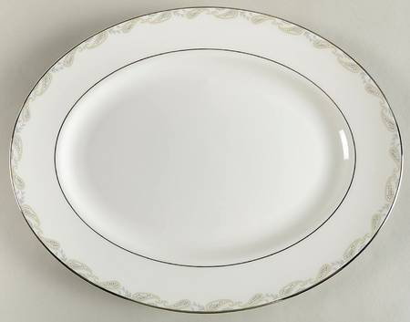 Paisley Bloom 13" Oval Serving Platter