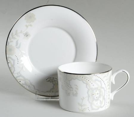 Paisley Bloom Flat Cup & Saucer Set