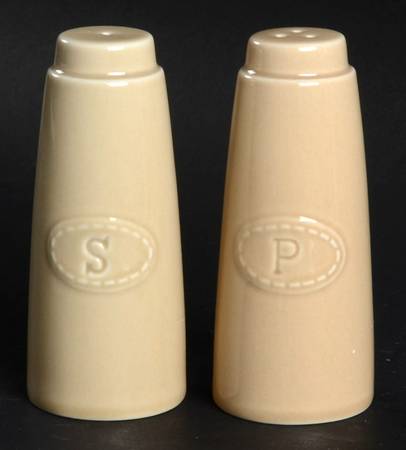 Whipstitch Camel Salt & Pepper Set