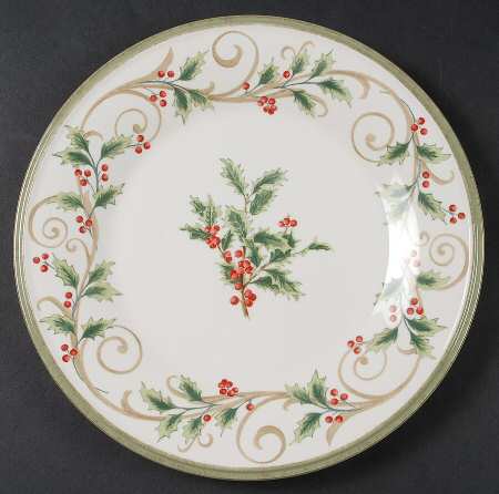 Holly Filigree Salad Plate