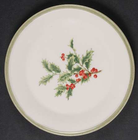 Holly Filigree Party Plate