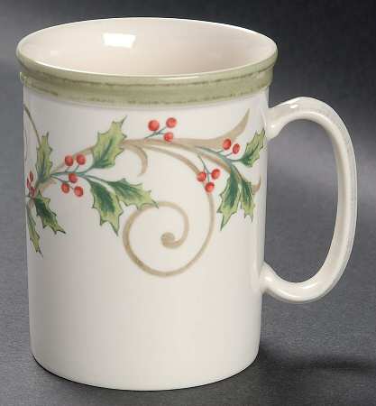 Holly Filigree Mug