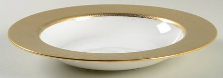 Gold Dust Large Rim Soup Bowl