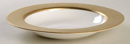 Gold Dust Large Rim Soup Bowl
