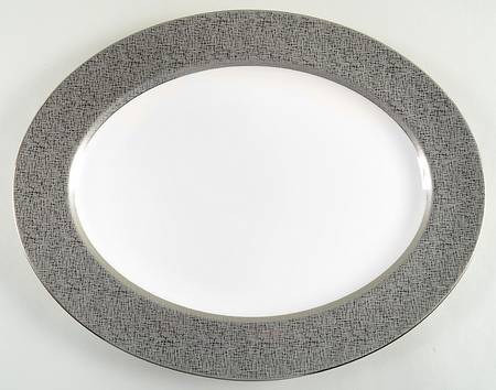 Platinum Voile 16" Oval Serving Platter