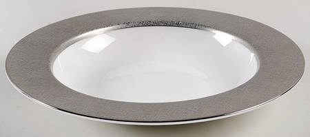 Platinum Voile Large Rim Soup Bowl