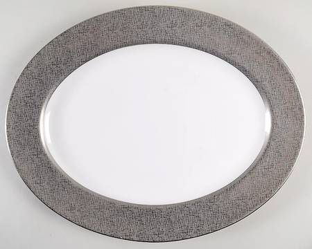 Platinum Voile 16" Oval Serving Platter