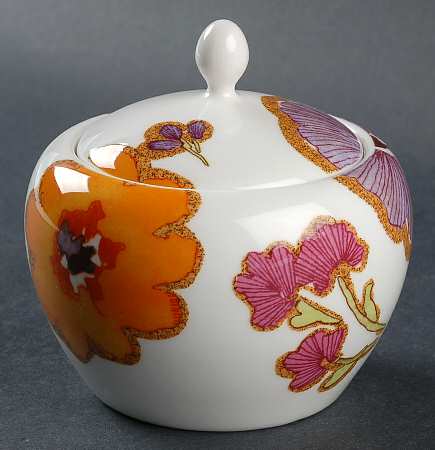 Floral Fusion Sugar Bowl & Lid