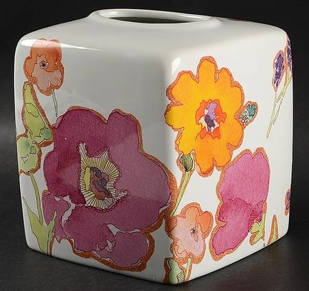 Floral Fusion Square Tissue Box Cover