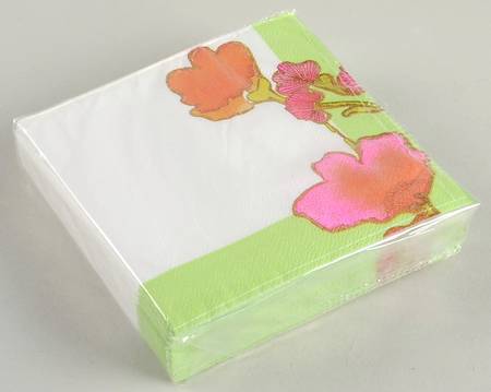Floral Fusion Package of Paper Beverage Napkins