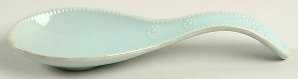 French Perle Ice Blue Spoon Rest/Holder (Holds 1 Spoon)