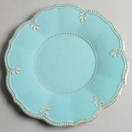 French Perle Ice Blue Melamine Dinner Plate