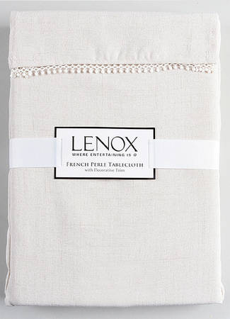 French Perle White 60" x 120" Oblong Tablecloth