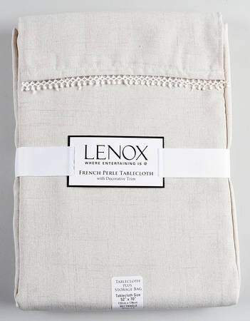 French Perle White 52" X 70" Oblong Tablecloth