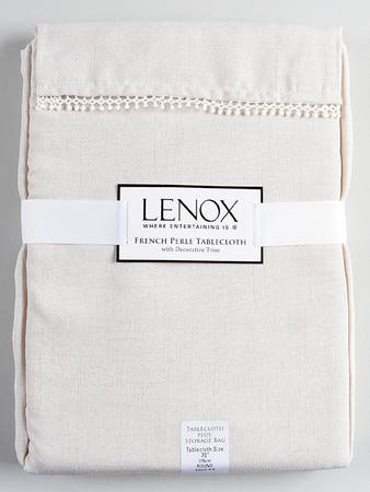 French Perle White Tablecloth-Round 70"