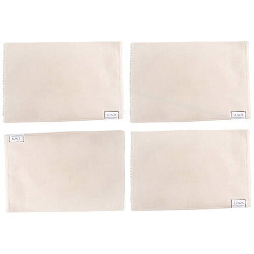 French Perle White Cloth Placemat - Set of 4