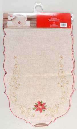 French Perle White 14" X 70" Cloth Table Runner